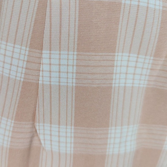 NWT | BP. Square Neck Strappy Coral & White Gingham Dress - Picture 9 of 11